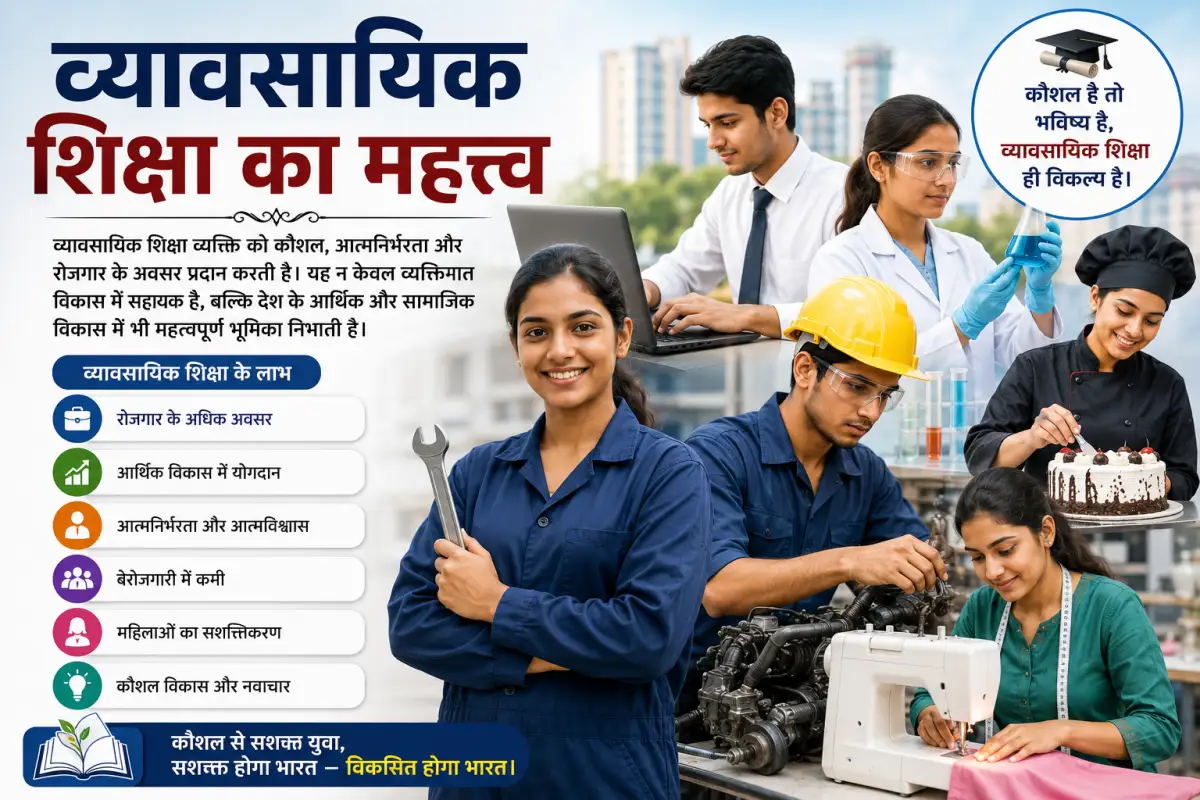 व्यावसायिक शिक्षा का महत्त्व पर निबंध