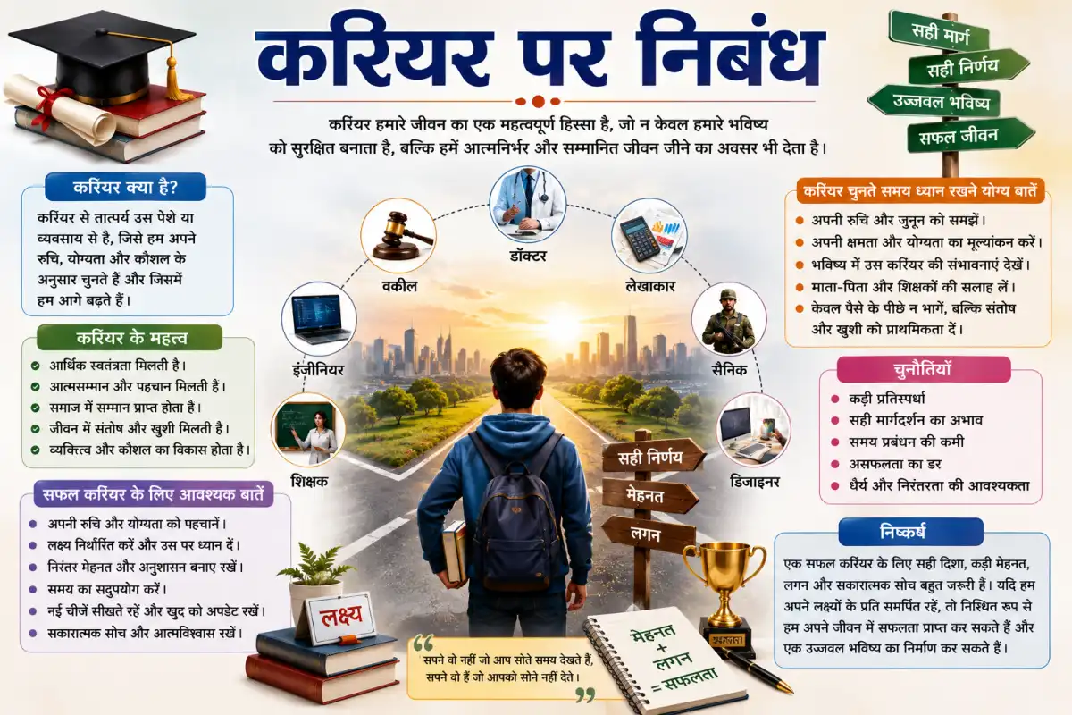 करियर पर निबंध: सही करियर का महत्व, चुनाव और सफलता के उपाय